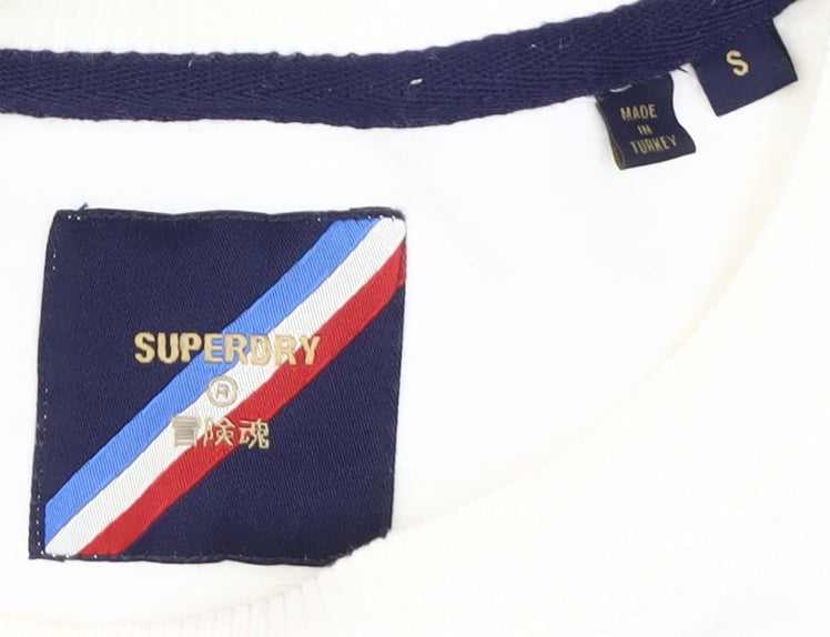 Superdry Men's White Pullover Sweatshirt S