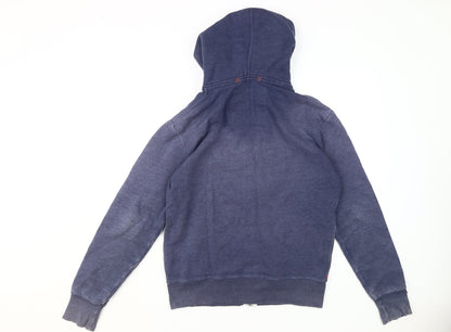 Mens UK Size M Superdry Blue Full Zip Hoodie