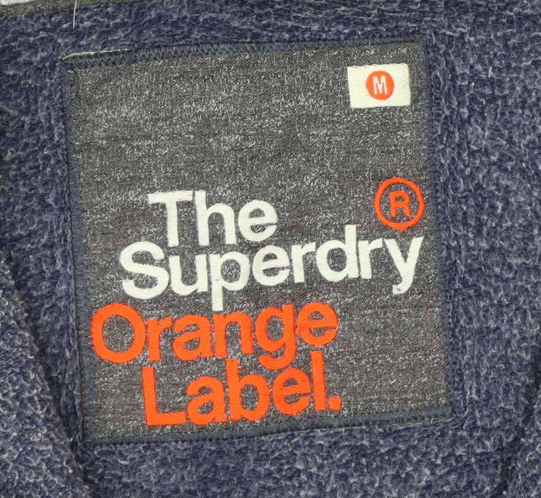 Mens UK Size M Superdry Blue Full Zip Hoodie