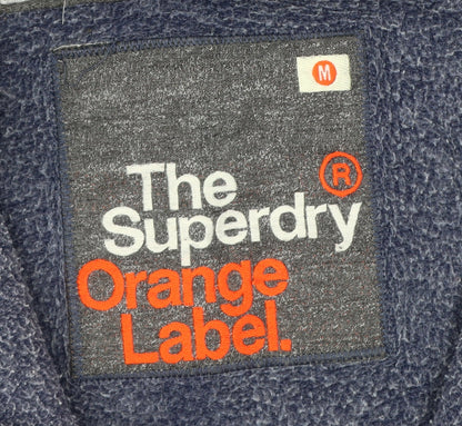 Mens UK Size M Superdry Blue Full Zip Hoodie