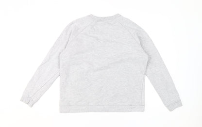Dickins & Jones Women's Grey Floral Pullover Sweatshirt M