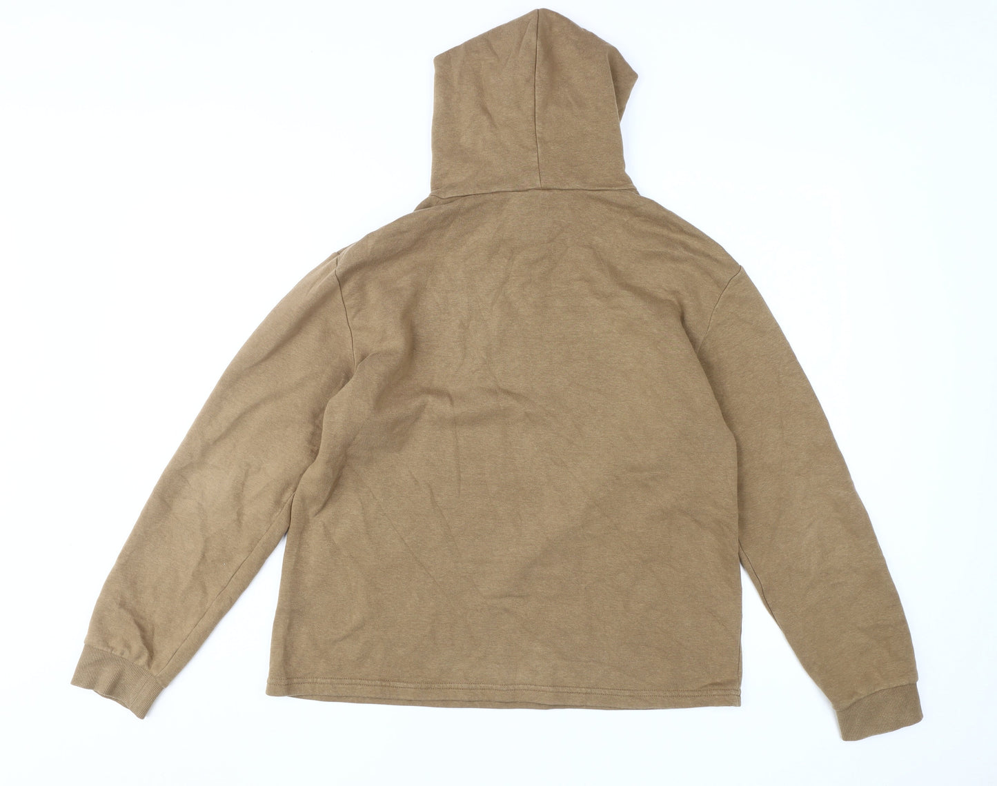 H&M Boys Brown Pullover Hoodie, Size 14 Years, Graphic Print