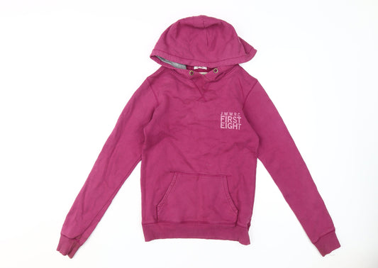 Womens UK Size 8 Jack Wills Pink Pullover Hoodie