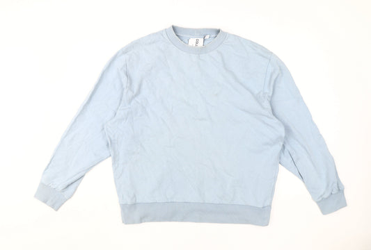 Additional front view of Collusion Blue Crew Neck Sweatshirt M unisex