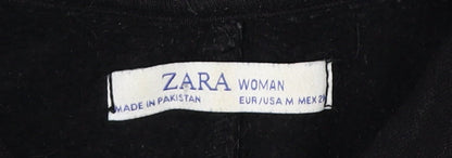 Zara Women's Black Pullover Hoodie M