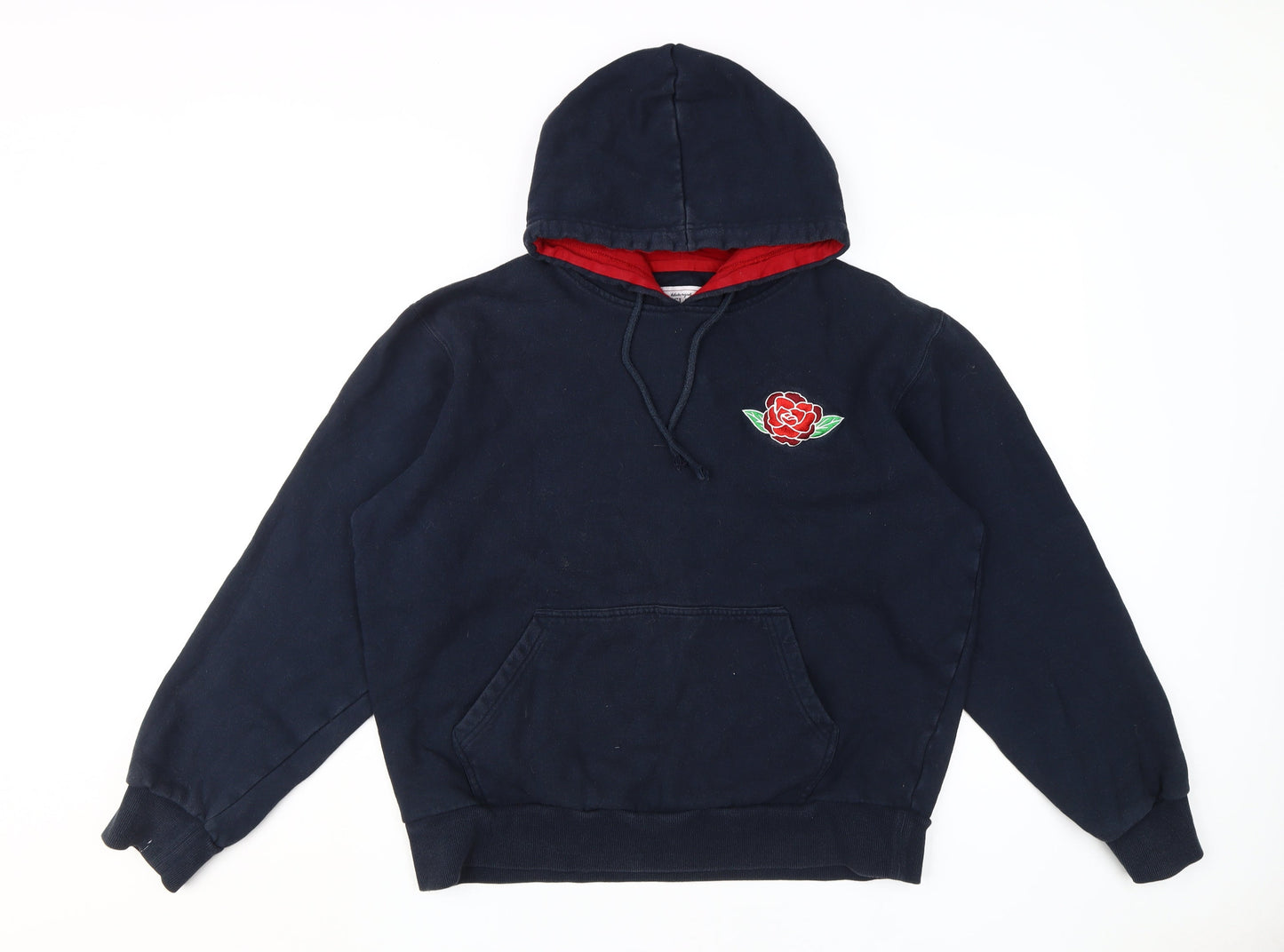 Mens UK Size L England Blue Pullover Hoodie