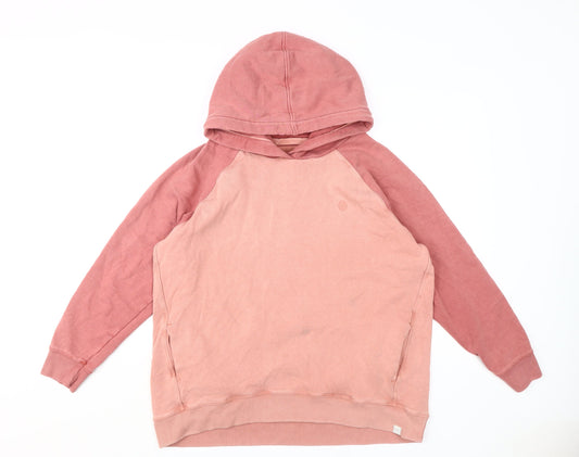 Mens UK Size L Fat Face Pink Pullover Hoodie