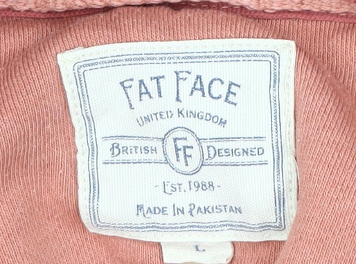 Mens UK Size L Fat Face Pink Pullover Hoodie