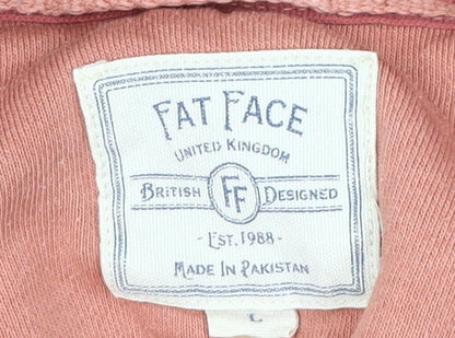 Mens UK Size L Fat Face Pink Pullover Hoodie