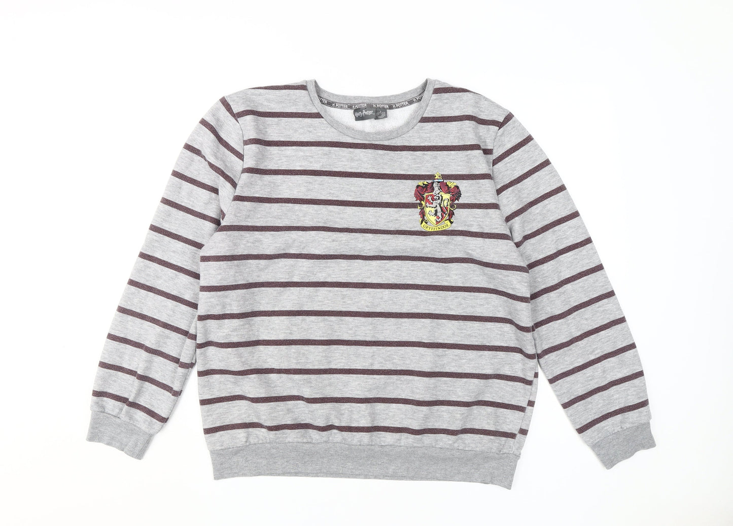 Unisex Adults UK Size L Harry Potter Grey Pullover Sweatshirt