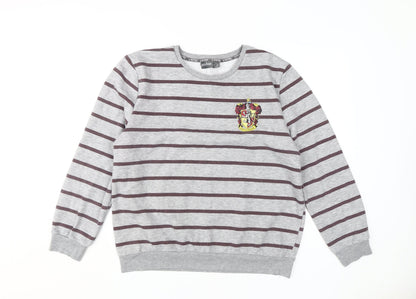 Unisex Adults UK Size L Harry Potter Grey Pullover Sweatshirt