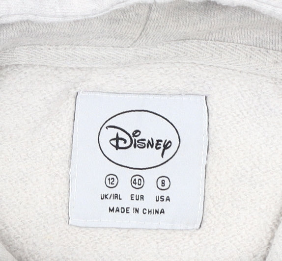 Womens UK Size 12 Disney Beige Pullover Hoodie