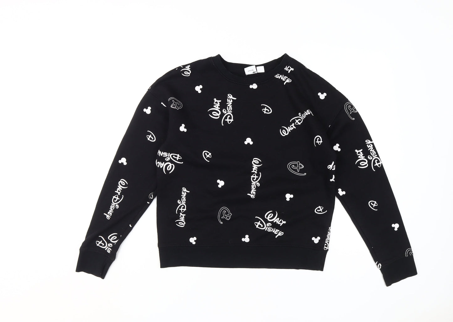 Womens UK Size 2XS Disney Black Pullover Sweatshirt