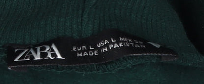 Zara Unisex Green Pullover Sweatshirt L