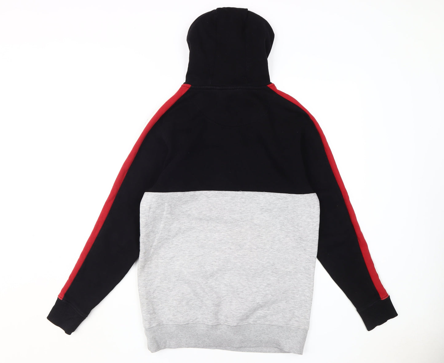 BADR Men's Black & Grey Pullover Hoodie, Size S, Logo Accent
