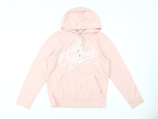 Womens UK Size S JACK & JONES Pink Pullover Hoodie