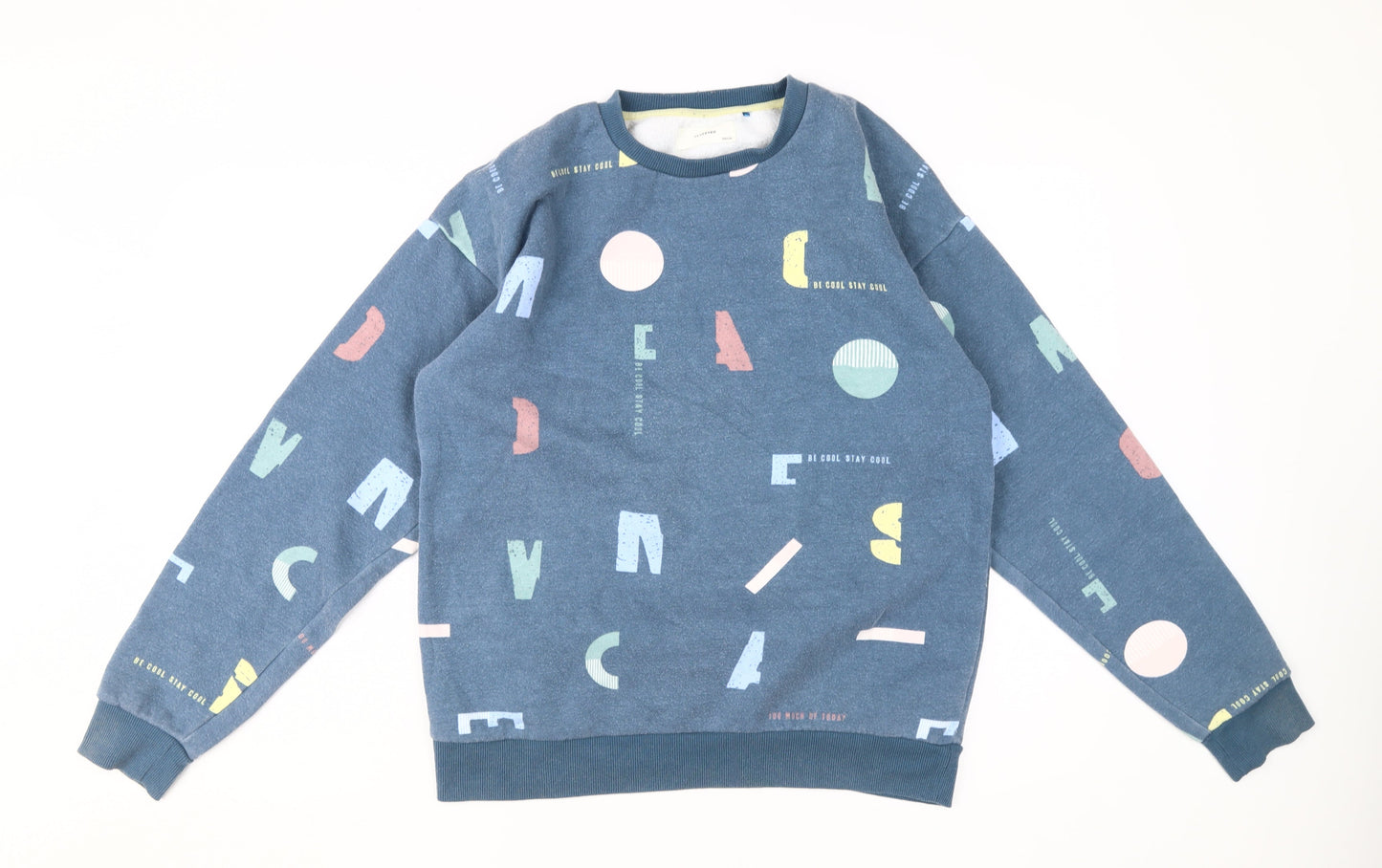 Reserved Boys Blue Graphic Print Pullover Sweatshirt L