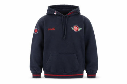 ENGLAND Boys Blue Pullover Hoodie - Size S, Hooded Embroidered