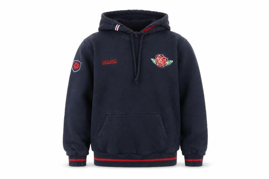 ENGLAND Boys Blue Pullover Hoodie - Size S, Hooded Embroidered