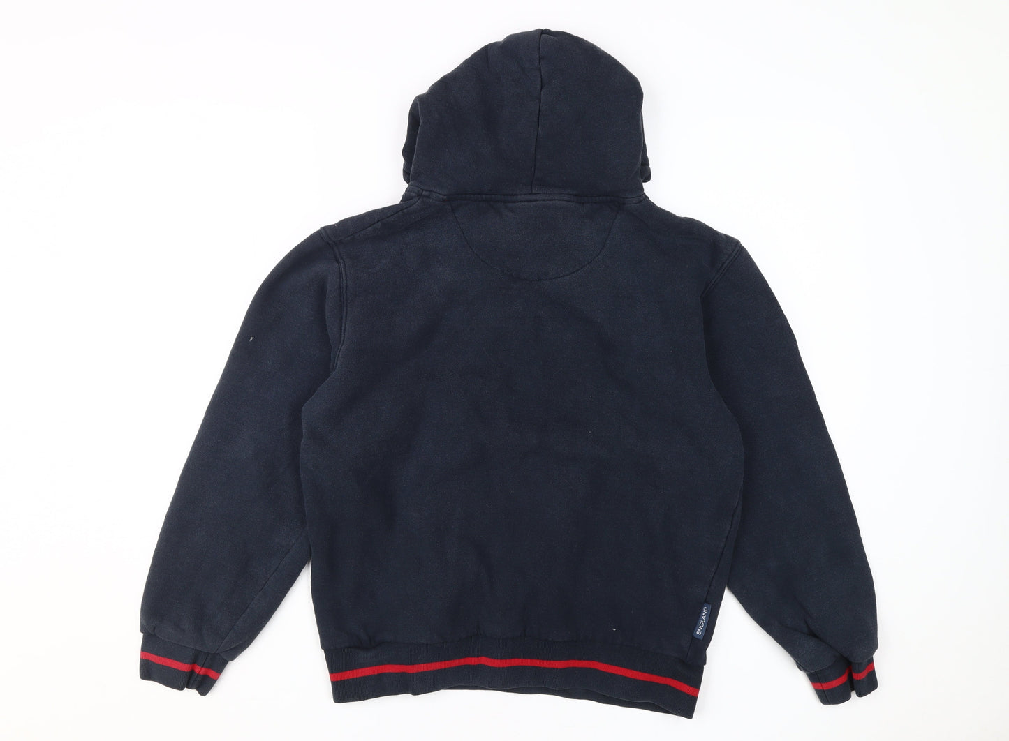ENGLAND Boys Blue Pullover Hoodie - Size S, Hooded Embroidered