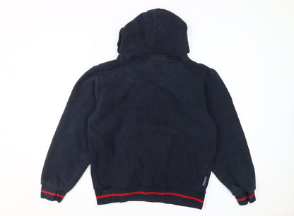 ENGLAND Boys Blue Pullover Hoodie - Size S, Hooded Embroidered