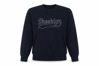 PrettyLittleThing Women's Blue Medium Brooklyn Pullover Sweatshirt