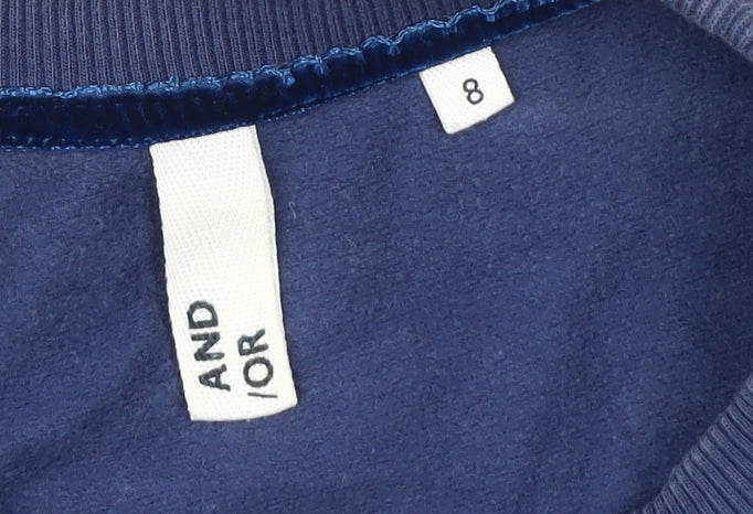 And/Or Women's Blue Pullover Sweatshirt Size 8