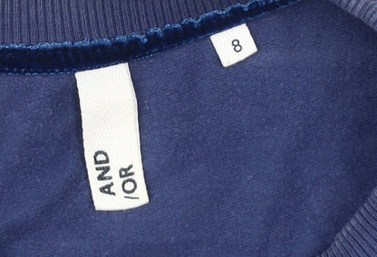 And/Or Women's Blue Pullover Sweatshirt Size 8