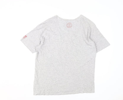 Mens UK Size L Crosshatch Grey  T-Shirt