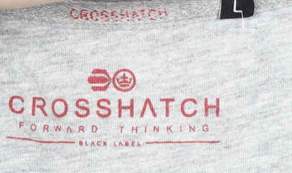Mens UK Size L Crosshatch Grey  T-Shirt