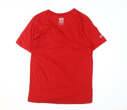 Mens UK Size M Crosshatch Red  T-Shirt
