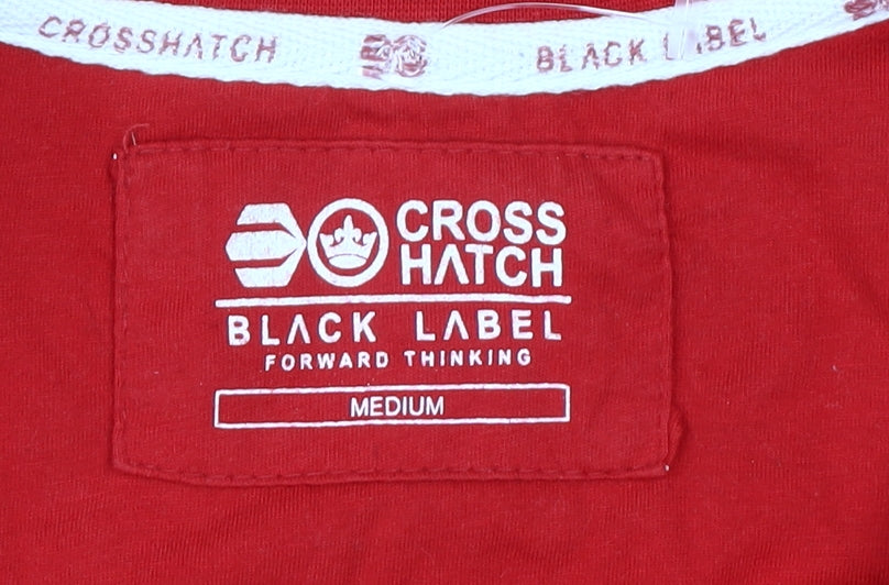 Mens UK Size M Crosshatch Red  T-Shirt