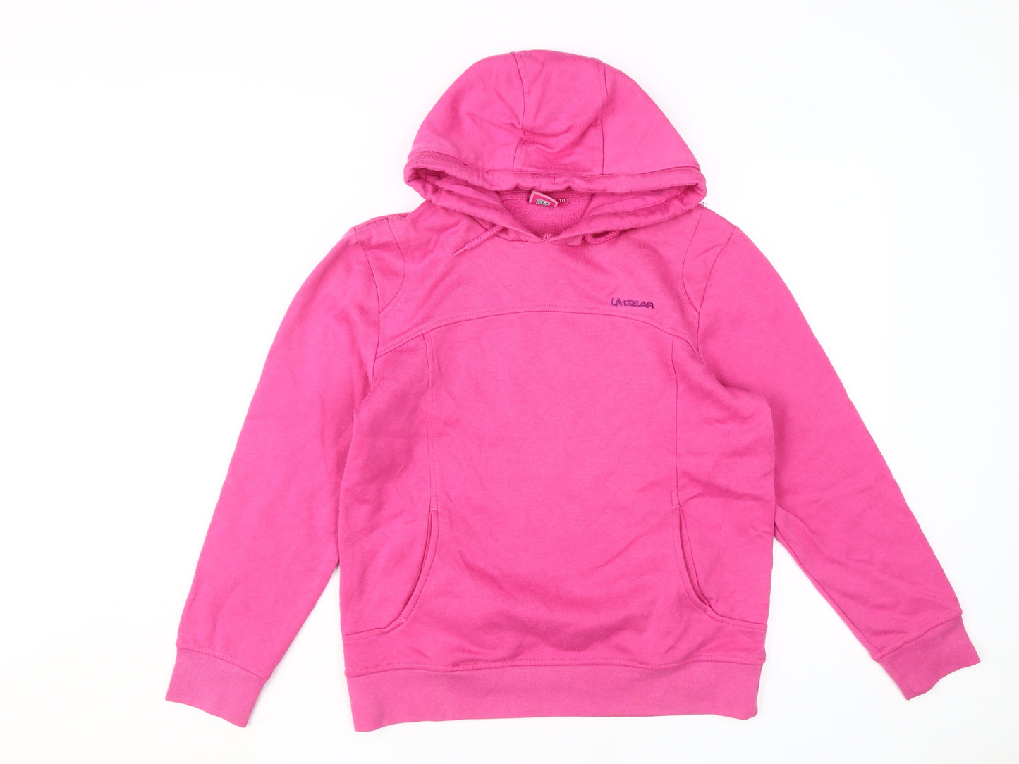 Womens UK Size 10 LA Gear Pink Pullover Hoodie