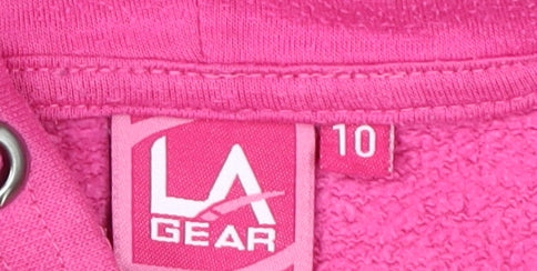 Womens UK Size 10 LA Gear Pink Pullover Hoodie