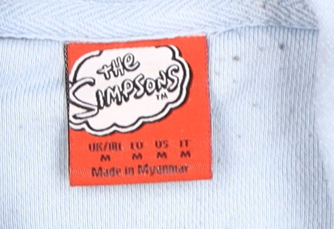 The Simpsons Men's Blue M Pullover Hoodie - Cartoon Style