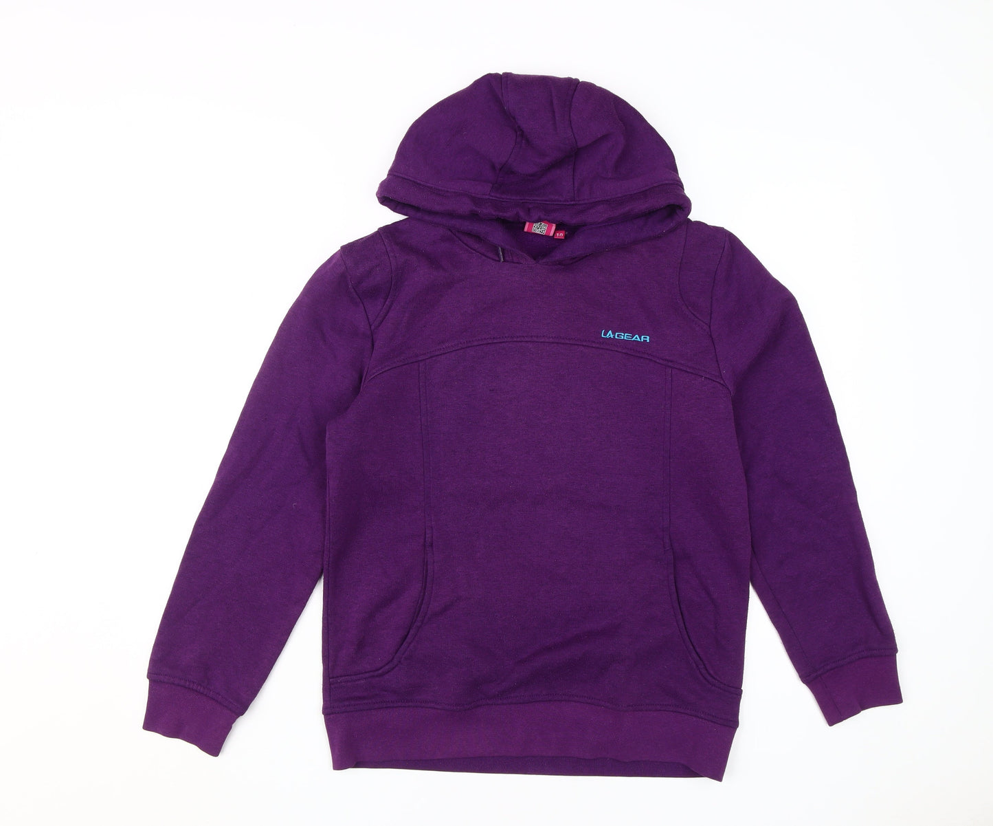 LA Gear Teens Purple Hoodie Pullover Size 10 Casual