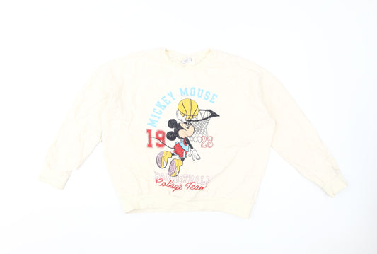 Womens UK Size 12 Disney Beige Pullover Sweatshirt