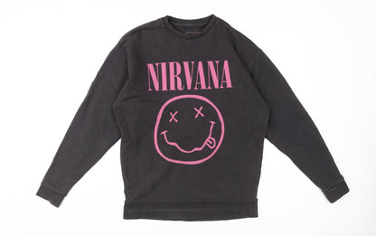 Unisex Adults UK Size XS ASOS Black Pullover Sweatshirt