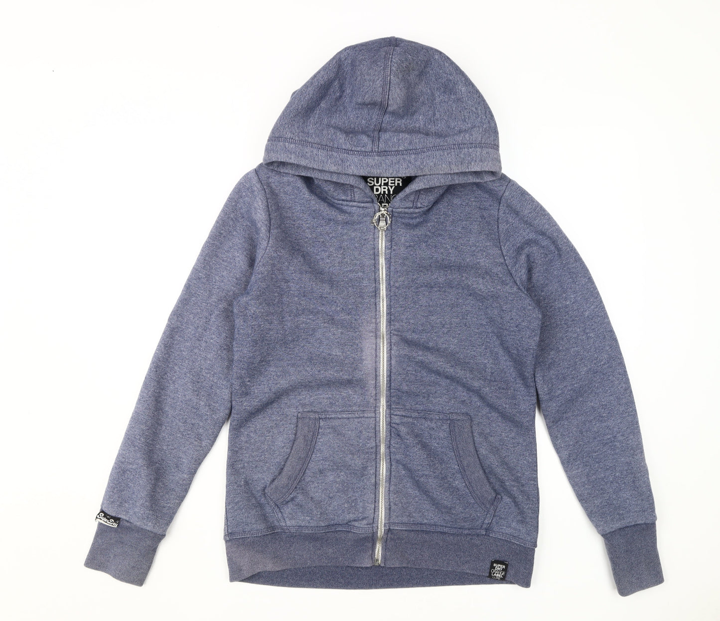 Superdry Women's Blue Full Zip Hoodie, Size M