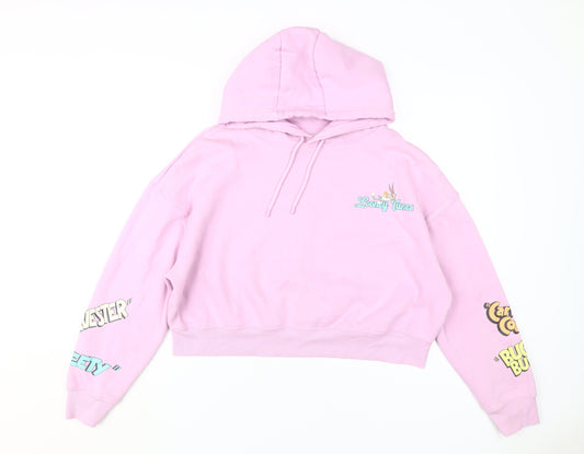 Womens UK Size M Looney Tunes Pink Pullover Hoodie