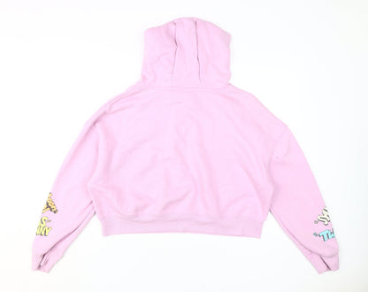 Womens UK Size M Looney Tunes Pink Pullover Hoodie