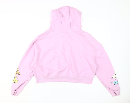 Womens UK Size M Looney Tunes Pink Pullover Hoodie