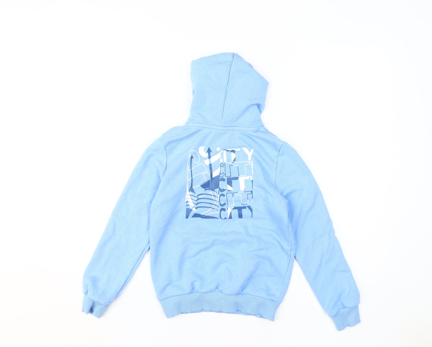 Puma Boys Blue Pullover Hoodie 9-10 Years Sports Graphic