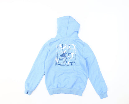 Puma Boys Blue Pullover Hoodie 9-10 Years Sports Graphic