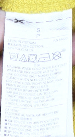 GAP Women's Yellow Pullover Sweatshirt, Size S