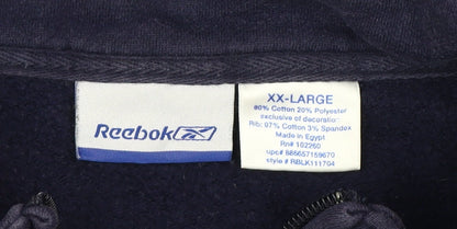 Mens UK Size XL Reebok Blue 1/4 Zip Sweatshirt