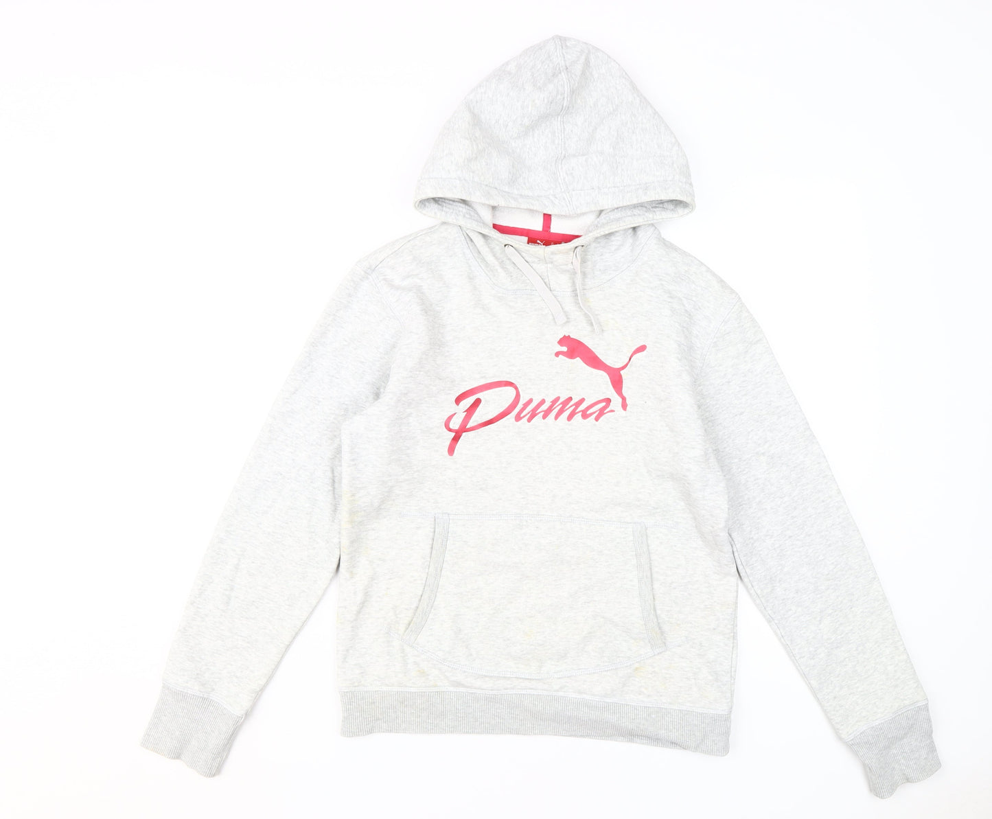 Puma Women's Grey Pullover Hoodie L - Sporty and Stylish