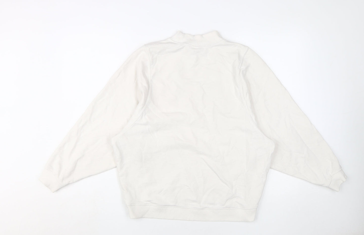 Monki Women's White Sweatshirt XS Graphic Print