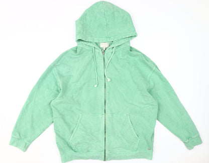 Teens UK Size S Pull & Bear Green Full Zip Hoodie