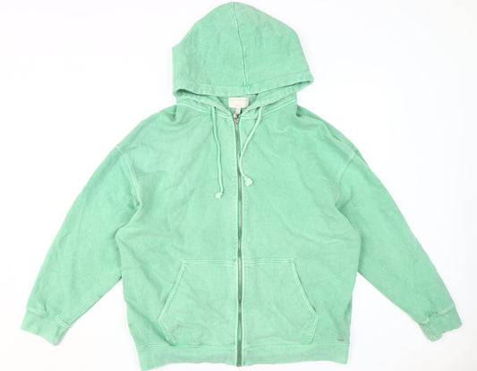 Teens UK Size S Pull & Bear Green Full Zip Hoodie